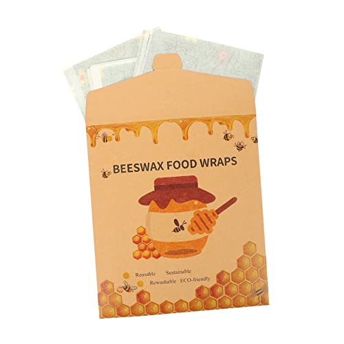 Healvian 3pezzi Pellicola in Cera d Api Per Alimenti Fogli Di Cera d Api Riutilizzabili Biodegradabili Per Conservare Cibo Fresco Per Frutta Verdura e Avanzi