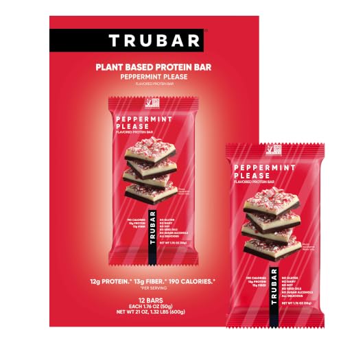 Image of TRUBAR Vegan Protein Bar, Peppermint Please, Plant Based, 12ct