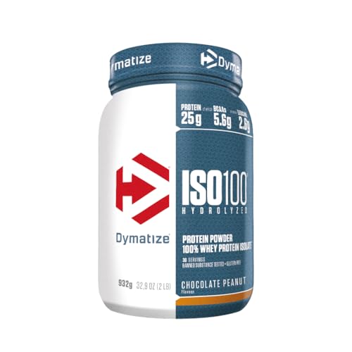Dymatize ISO 100 Hydrolyzed Chocolate Peanut 932g - Whey Protein Hydrolysat + Isolat Pulver