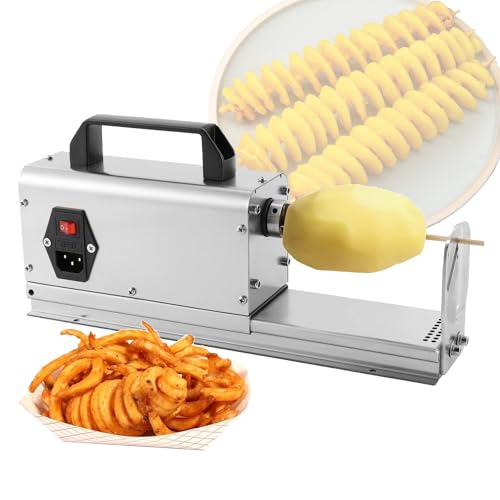 VNATWGOO Commercial Electric Potato Twister, Stainless Steel Tornado Potato Spiral Cutter, for Potatoes Cucumbers Radishes