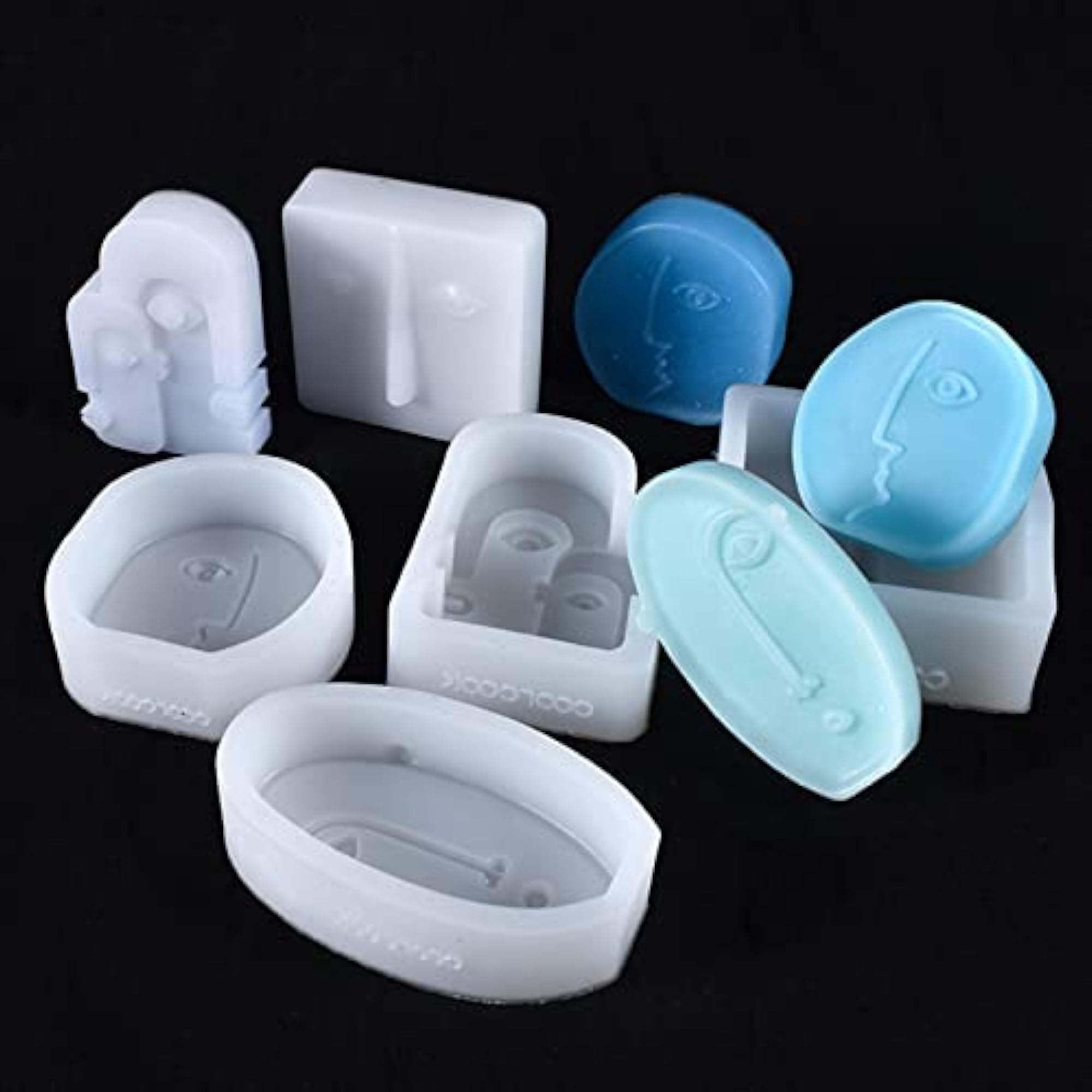 Abstract Face Silicone Mold for Candle Making
