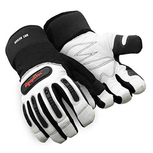 Refrigiwear Fiberfill Insulated Tricot Lined Ergo Goatskin Leather Gloves (White, Large) #TOP15