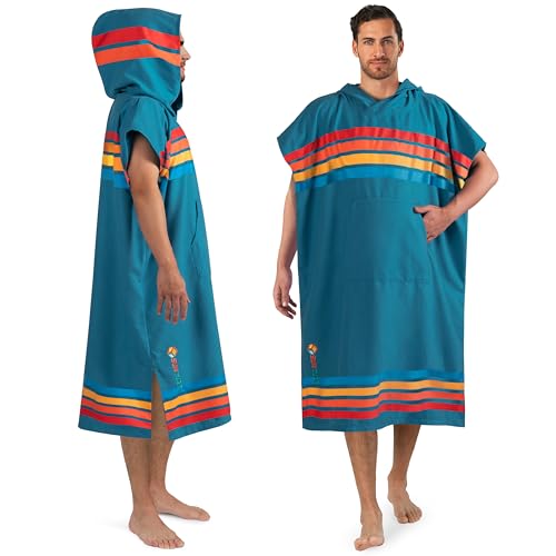 SUN CUBE Surf Poncho Changing Robe with Hood, Quick Dry...