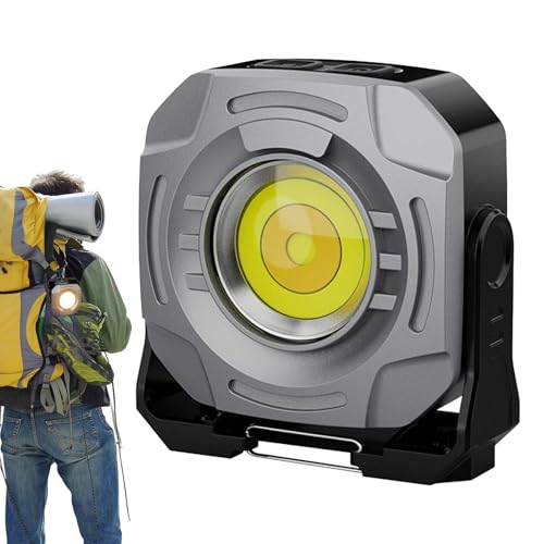 Yulokdwi Lumière Magnétique Rechargeable - 2400 Rotatif 360° Étanche Portable pour Travaux,Lanterne de camping pour l'atelier, le soudage, la construction, la mécanique, la peinture,