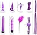Ataduras Sex Bondage Kit BDSM Plug Anal Qoosea 17PCS Set de Juguetes Sexuales para Parejas Set Bondage Ajustable Juegos para Adultos para Parejas Set de Retención para Accesorios Sexuales (Morado)