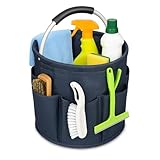 Ytingoo 17L (5 Gal) Foldable Cleaning Caddy with Handle - Portable Supply & Tool Organizer | Organizador de Limpieza para Accesorios (Blue)