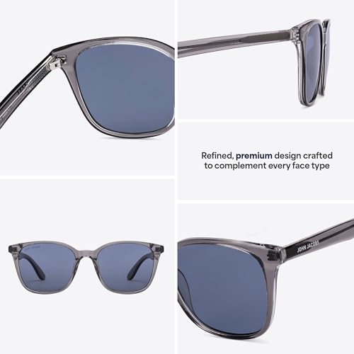 Image of John Jacobs | Polarized & UV Protection Sunglasses For Men & Women | Full Rim Round Small (Size-50) JJ S12432-C1