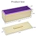 Artcome 42oz Soap Loaf Molds 2 Sets Rectangular Silicone Moulds Wooden Box with Lid, DIY Soap Making Supplies with with Stainless Steel Wavy Scraper and Plastic Straight Cutter
