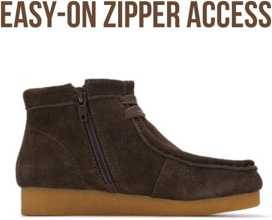 Project Cloud Kids Boots 100% Genuine Leather Chukka Non-Slip Fall Shoes Girls Boots for Kids with Memory Foam Insole & Gum Rubber Sole Boys & Girls Shoes (Kids Wallyboot) - Image 7