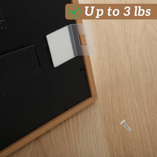 Image of 20 Pcs Adhesive Foamboard Hanger Picture Hangers Plastic Sawtooth Adhesive Picture Hangers Without Nails No Nail Stick On Clear Poster Hanger for Frames, Photos, Posters, Maps
