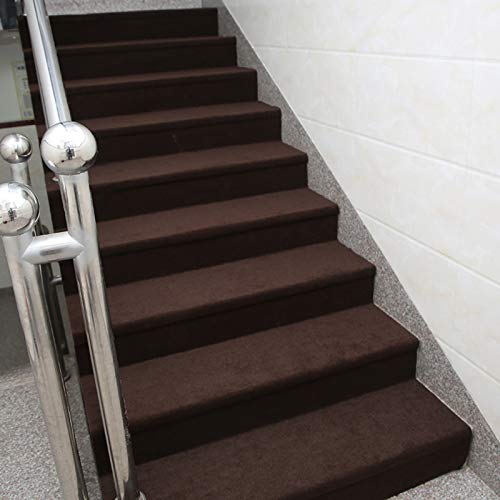 Alfombras antideslizantes autoadhesivas para escaleras de interior y exterior, color marrón, rollo entero, alfombras de hierro para escaleras, cemento, madera, 80 x 100 cm