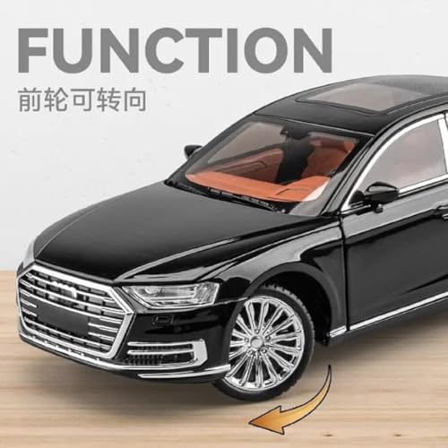 Image of LONGMIRE Metal Pull Back Diecast Car Pull Back Model with Sound Light Boys Gifts Toys for Kids Pack of 1, Multicolor (Aodi A8)