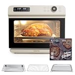 CIARRA 12-in-1 Countertop Steam Oven with Air Fryer, 24L Steam Air Fryer Combo Nosh Oven Pro - Convection Toaster, Bake, Self-Clean, Dehydrate, Ferment, White