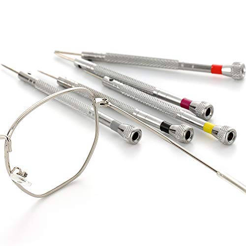 Bongba 5 Stück Schmuckschraubendrehersatz 0. 8-1. 6Mm Flache Spitze Klinge Kopf Uhr Reparatur Schraubendreher Handy PC Reparatur-Tool Cover