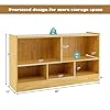 Costzon Toy Storage Organizer for Kids, 5-Section School Classroom Storage for Organizing Books Toys, Wooden Kids Bookshelf Daycare Furniture for Preschool, Playroom, Nursery, Kindergarten (Burlywood) #2