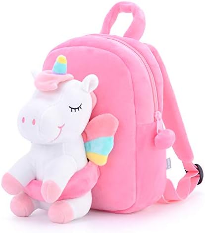 Gloveleya Unicorn Kids Backpack – Soft Plush Toddler Backpack for...