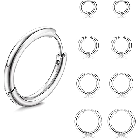 LOLIAS Pendientes de Aro Huggie de Acero Quirúrgico Cover