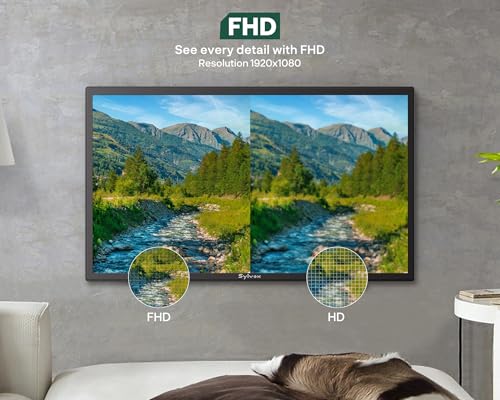 Image of SYLVOX Smart RV TV, 24 inch 12 Volt TVs for RV Camper 1080P DC /AC Powered Television, Compatible with Google OS, Support Download APPs, Google Assistant, Bluetooth WiFi, 9-32V Wide Voltage Protection