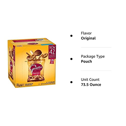 Gardetto's Original Recipe Snack Mix, 1.75 oz Each -Family Value 1 Pack ( 42 Bags )