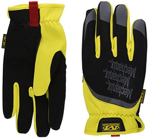 Mechanix Wear: FastFit Work Glove with Elastic Cuff for Secure Fit, Performance Gloves for Multi-Purpose Use, Touchscreen Capable Safety Gloves for Men (Yellow, X-Large)