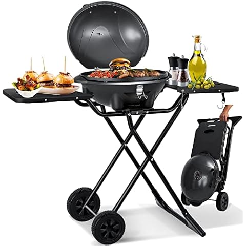 Barbacoa eléctrica 2 en 1 KESSER con tapa y soporte Cover