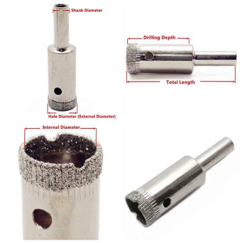 Brocas diamantadas para taladro 8 mm 10 piezas miniatura 2