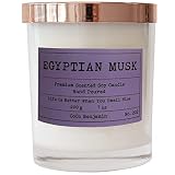 100% Soy, Highly Scented, Hand Poured Soy Candle, 7 oz, (Egyptian Musk)