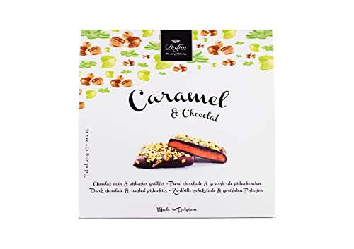 Dolfin Gesalzenes Butter-Karamell - Zartbitterschokolade mit gerösteten Pistazien, 200g Cover