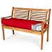 Spatium Bankauflage abnehmbar Bezug wasserdicht gesteppt Bankkissen Bankpolster Polsterauflage Auflage für Gartenbank 30 Größen zur Auswahl 7 Farben(100 x 40 x 10cm Rot)
