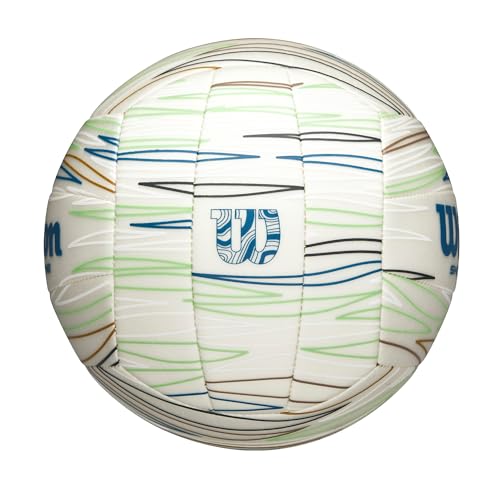 WILSON Shoreline Gen Green Volleyball - Official Size, White/Blue by WILSON - Image 5
