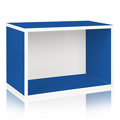 Way Basics Eco Stackable Shelf and Shoe Rack, Blue (made from sustainable non-toxic zBoard paperboard)