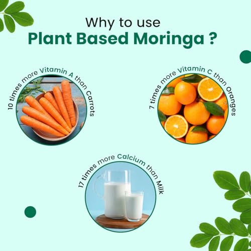 Image of Neuherbs Moringa 500mg Tablets - 120 Count | Drumstick Leaf Supplement for Energy, Immunity, Digestion & Heart Wellness | Moringa Oleifera Herbal Formula | No Artificial Preservatives