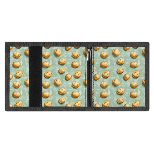 Potato Print Wallet for Men, 8 Credit Card Holder Slim Minimalist Front Pocket Small Mens Bifold Wallets3