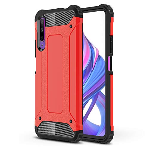 Aidinar Coque Honor 9X / 9X Pro,Protection TPU+PC Heavy Duty Ultra Slim Antichoc Coque Etui pour Honor 9X / 9X Pro-Rouge Cover