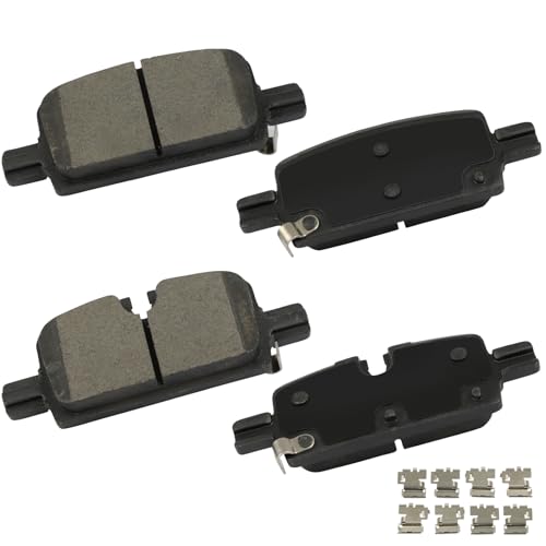 Image of cciyu D2174 Rear Ceramic Disc Brake Pads Kit For Cadillac Escalade 21-23 /LYRIQ 23-24,For Chevrolet Colorado 23-24 /Silverado 1500 19-23 /Suburban 21-22 /Tahoe 21-22,For GMC Sierra 1500 19-23 /Yukon 21-22