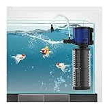 【Silencioso y eficiente】: el filtro para acuario ofrece silenciosamente agua cristalina en todo el acuario，Es ideal para acuarios de agua dulce y agua salada.