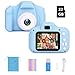 Produktbild F Kinderkamera Digital Kamera Mini Kamera Kinder Spielzeug 2.0 Zoll Bildschirm Kamera Video Spiel Multifunktion mit 32GB SD Karte USB Ladekabel (Blau)