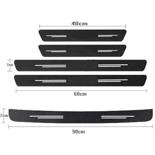 Protection seuil porte fibre carbone Suzuki Baleno 2023 accessoire carrosserie auto - 2