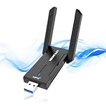 NEWFAST AXE5400Mbps USB3.0 WiFi Dongle Wireless Adapter Tri-band 6GHZ/5GHz/2.4GHz USB WiFi Adapter for PC/Laptop, WiFi6E Dongle For Windows 11/10, Low-Latency Gaming &Streaming