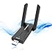 NEWFAST 5400Mbps Chiavetta WiFi per PC Fisso, USB WiFi 6E Antenna WiFi USB Tri-Band 6/5/2,4GHz Chiavetta WiFi 6 Supporta Windows 11/10, USB3.0, OFDMA, MU-Mimo, WPA3 (NF-U353) immagine