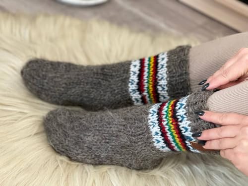 Handcrafted Scandinavian Wool Socks - 100% Pure Sheep Wool, Unisex Winter Warmth, Comfort for Every Size - A Beautiful Gift for Loved Ones!2