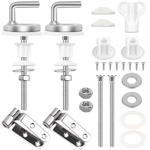 WC Sitz Befestigung 2 Stück Wc Sitz Scharniere Universal Edelstahl WC Sitz Ersatzteile Toilettensitz Behoben Schrauben WC-Sitz Befestigungs Set Zubehör für Toilettensitzschrauben