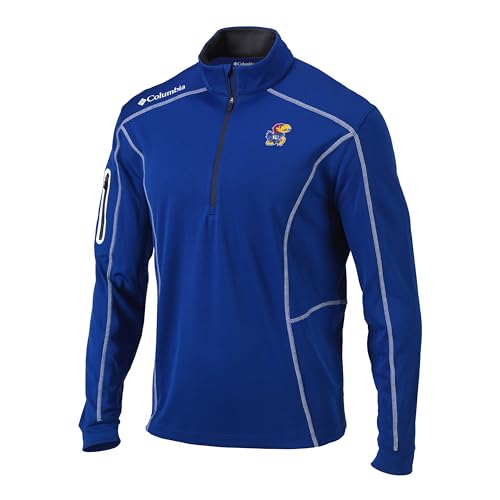 Columbia Univ of Kansas Golf Men's Lightweight Casual Golf Shotgun Pullover3