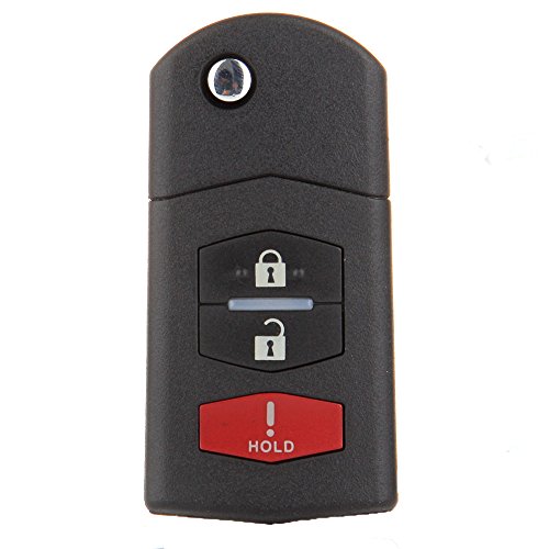 SCITOO 1 PC Flip Key Fob Keyless Entry Remote fits for Mazda 6/5/6/CX-7/CX7 SKE12501H 3 Buttons