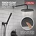 Delta Modern 14 Series Round Rain Shower System Faucet Set, Rainfall Matte Black Shower Head and Handle Set, Valve Trim Kit, 10 Inch, Matte Black 342702-BL