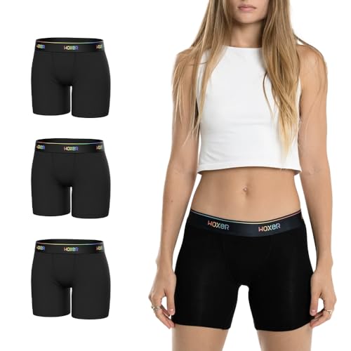Image of Woxer Boxer Shorts for Women - 5 inch Baller Boy Shorts Underwear, Soft Modal, Chafe Free - Breathable & Moisture-Wicking