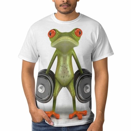 T-Shirt Grenouille Homme à Col Rond et Manches Courtes