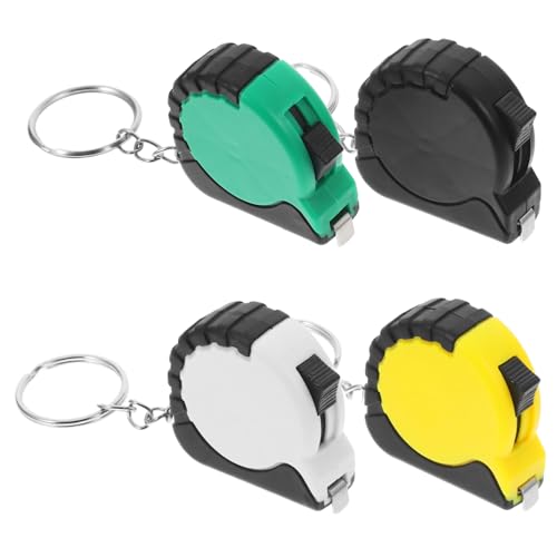 Cabilock 4 piezas Cinta Métrica Retráctil Mini con Llavero miniatura 1