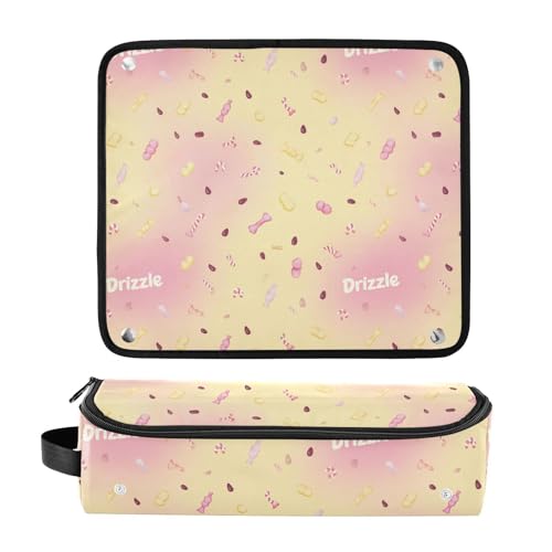 Bolsa de viaje Yuiboo para herramientas de cabello con diseño pastel Drizzle Sweet, resistente al calor, con compartimentos interiores miniatura 3