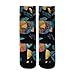 susiyo Artistic Colorful Fish Pattern Hiking Socks Boy Girls - Cushioned Crew Socks for Kids Soft, Breathable & Seamless Toe for All-Day Comfort